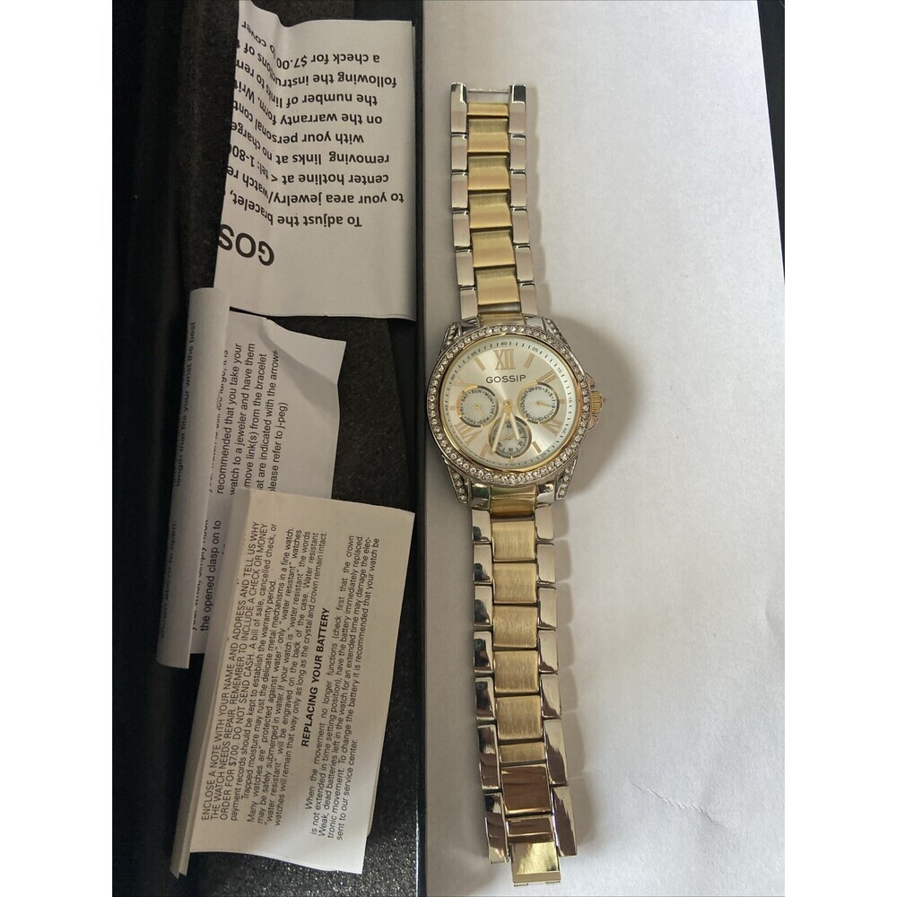 NEW Gossip Multi-Function Bracelet Watch SILVER & GOLD-TONE